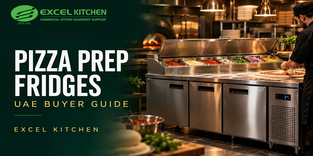 Pizza prep fridges in UAE: counters, toppings and sizing