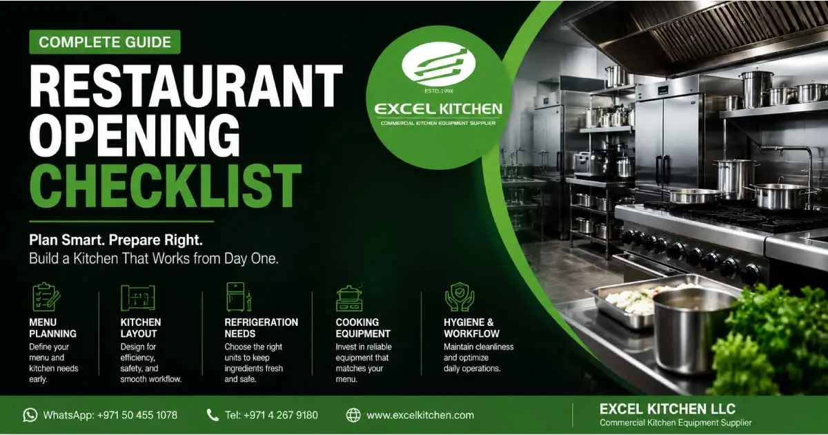 Restaurant Opening Checklist: Your Complete Guide to Planning a Commercial Kitchen in the UAE
