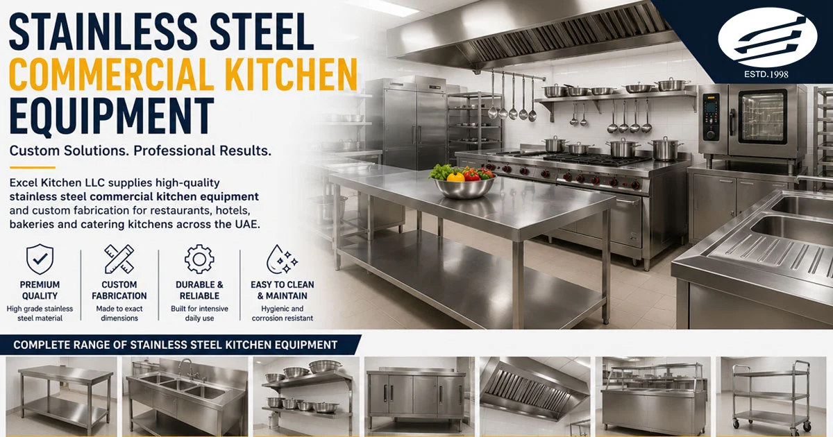 Stainless Steel Commercial Kitchen Equipment in the UAE