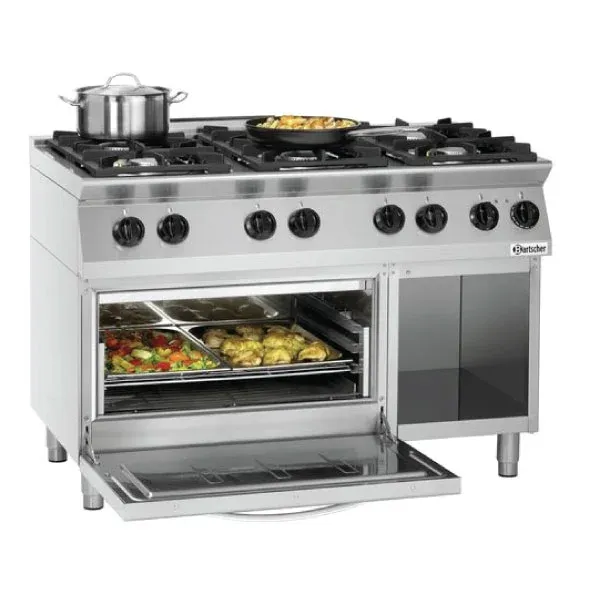 6 Burner Commercial Cooking Range with Oven 5