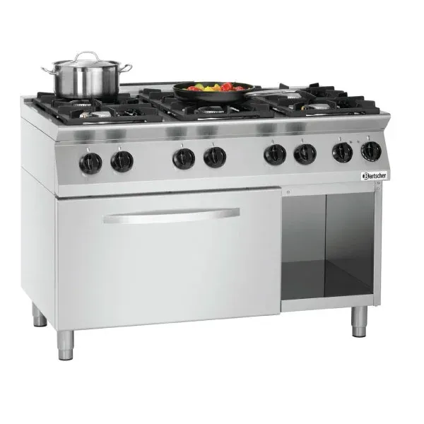 6 Burner Commercial Cooking Range with Oven 4