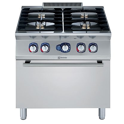 Electrolux Professional 700XP 4-Burner Gas Range on Gas Oven