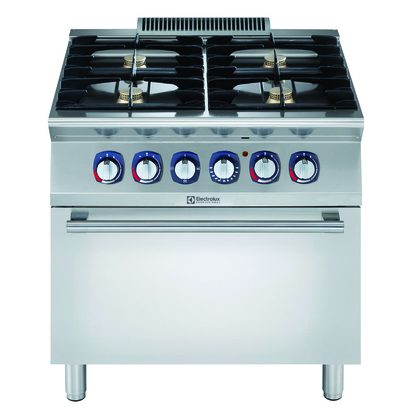 Electrolux Professional 700XP 4-Burner Gas Range on Electric Oven – Variant