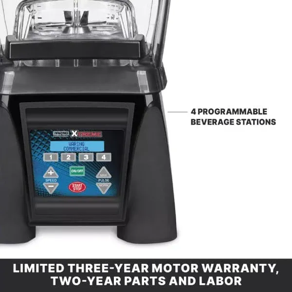 Waring MX1500XTX Xtreme Programmable High‑Power Commercial Blender – 64 oz Copolyester Jar with Sound Enclosure 5