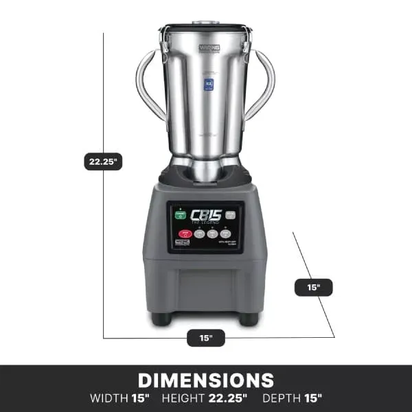 Waring CB15 1-Gallon Stainless Steel Commercial Food Blender 2