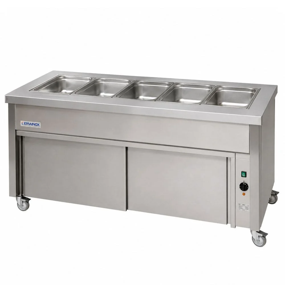 EMAINOX ECB 19 Commercial Bain Marie with Heated Cupboard