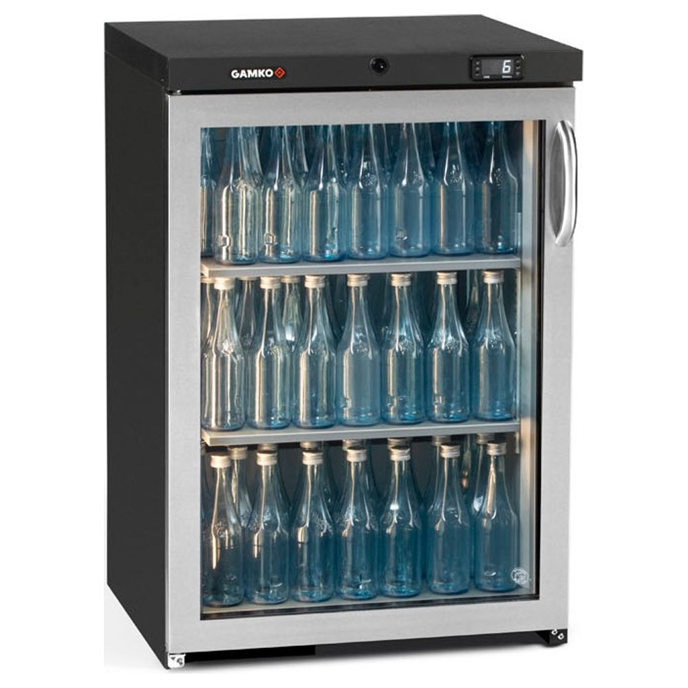 ثلاجة زجاجات تجارية Gamko MG1/150LGCS سعة 150 لتر بباب زجاجي واحد