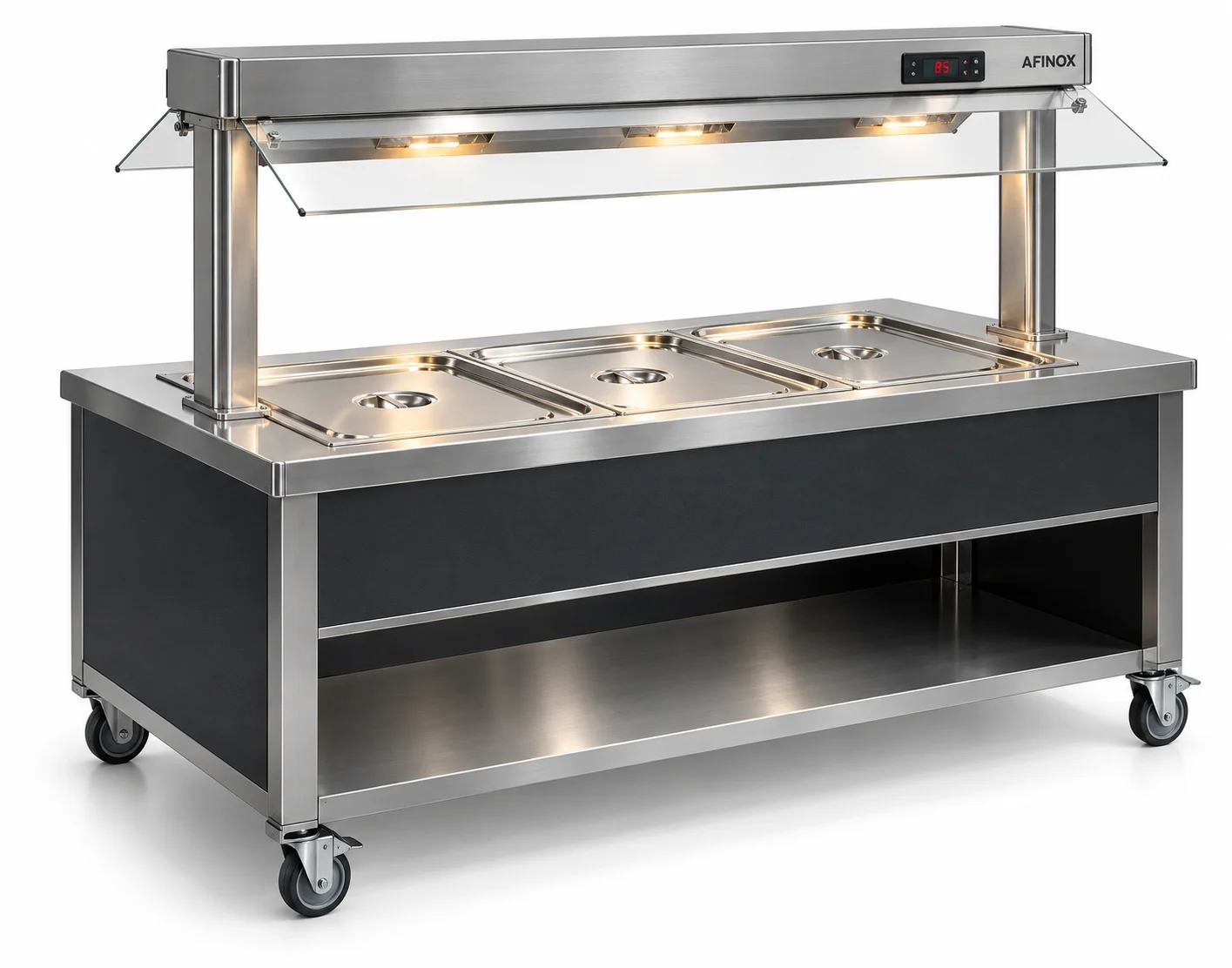 AFINOX 9BTIS3CEMGA92 Commercial Hot Food Display Island