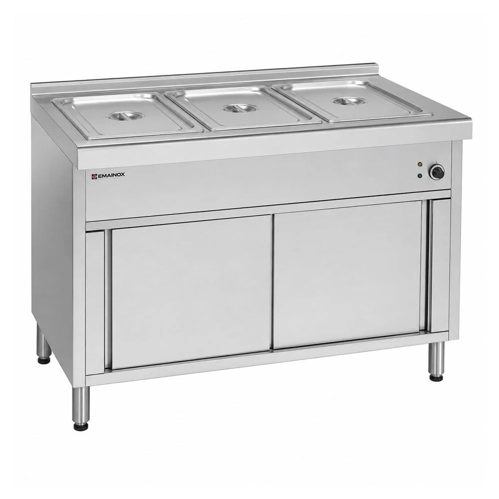 EMAINOX EAB 12 Commercial Bain Marie with Neutral Cupboard