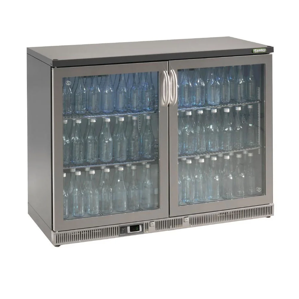 ثلاجة زجاجات Gamko MG1/275GCS سعة 275 لتر ببابين زجاجيين 2
