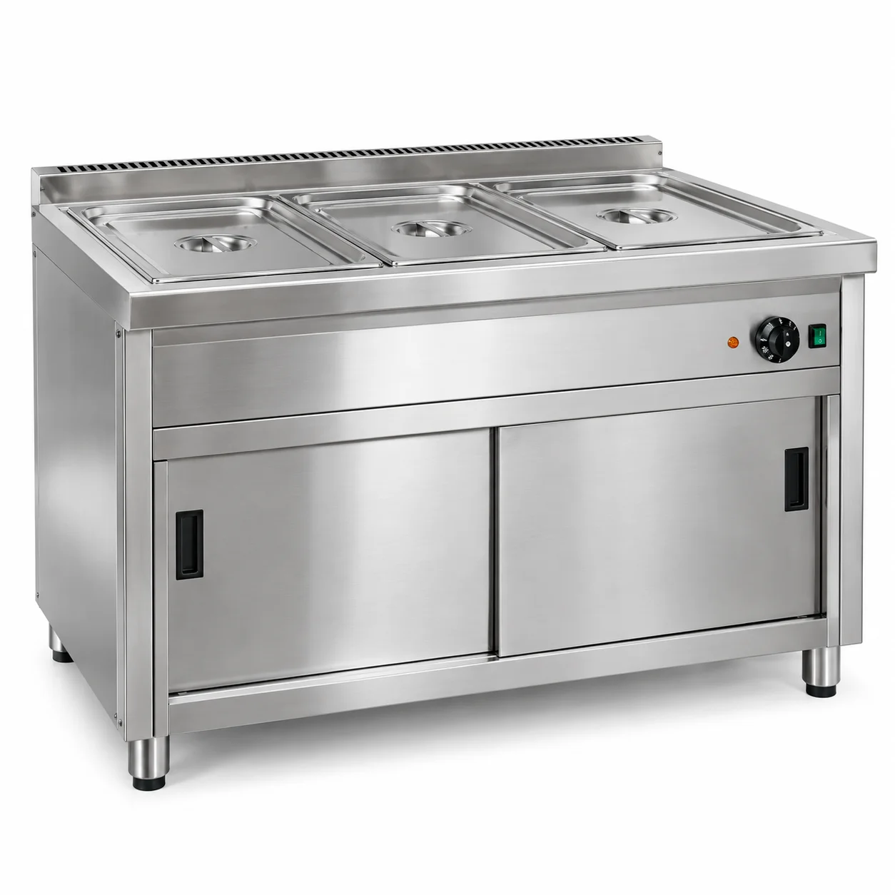 EMAINOX ECB 12 Commercial Bain Marie with Heated Cupboard
