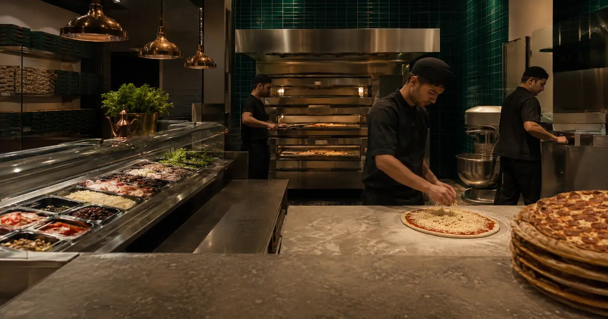 Representative commercial kitchen project visual for Telepizza at Telepizza