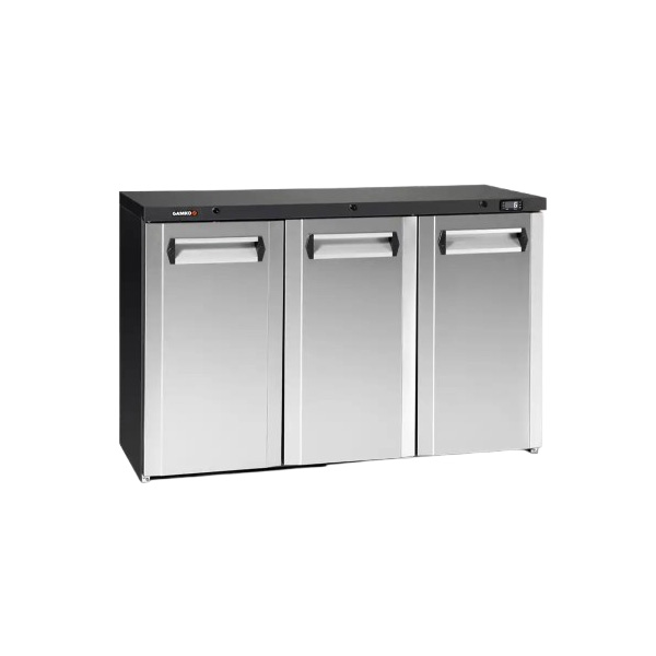 Sliver Commercial Bottle Cooler – 338L Capacity Triple Hinged Glass Doors