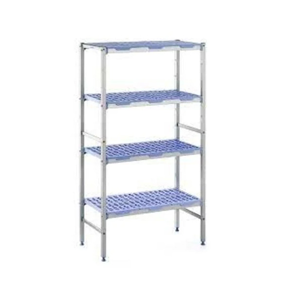 4 Tier Shelving Unit – PLE1292 | 1290x500x1750 mm | Anodized Aluminium Rack